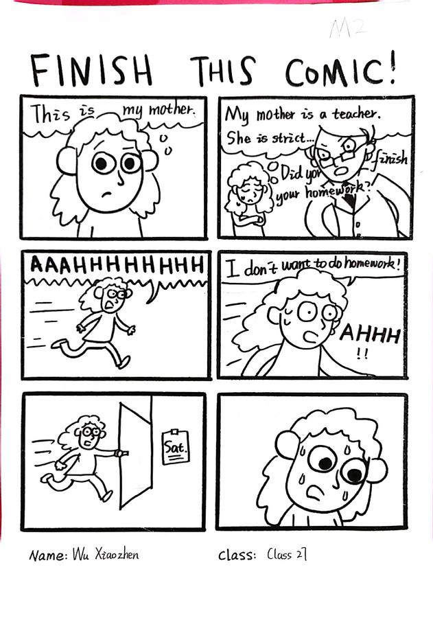 我们的英语趣味作业——完成漫画 第 2 张参考图