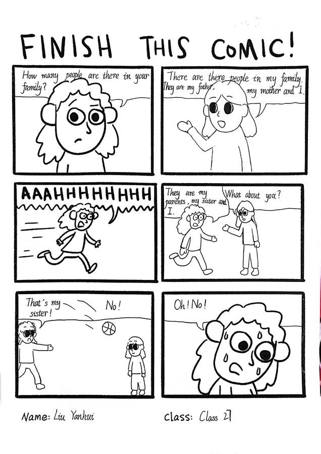 我们的英语趣味作业——完成漫画 第 3 张参考图