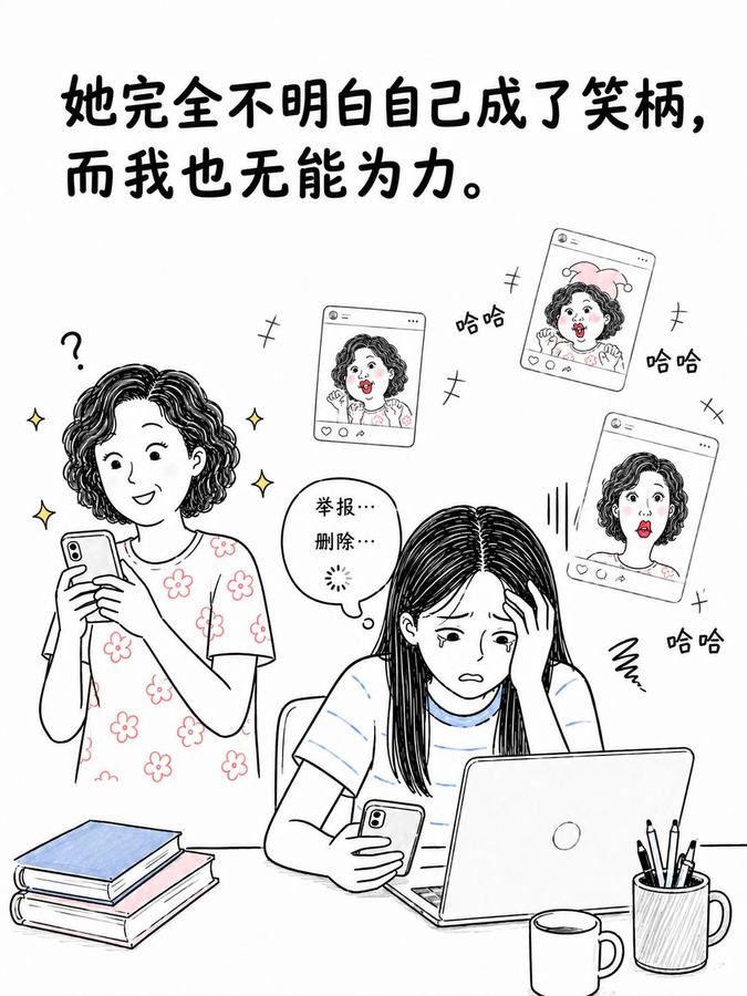 她只是想变得好看一点有什么错 #母亲 #情感共鸣 #网络环境 #成长 第 5 张参考图