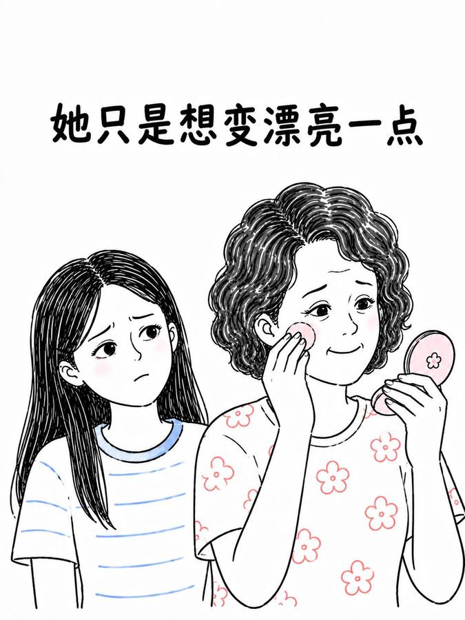她只是想变得好看一点有什么错 #母亲 #情感共鸣 #网络环境 #成长 第 6 张参考图