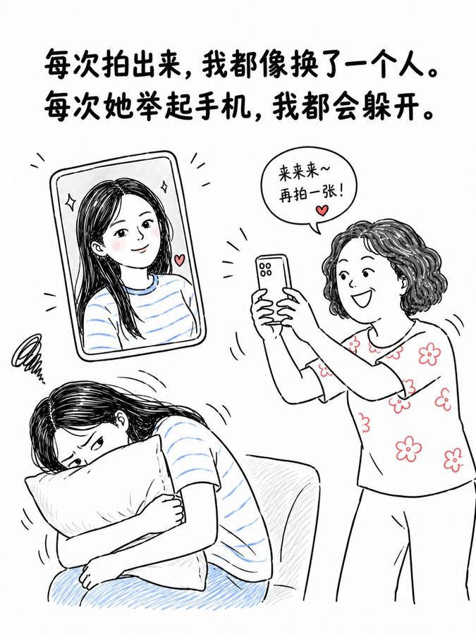 她只是想变得好看一点有什么错 #母亲 #情感共鸣 #网络环境 #成长 第 8 张参考图