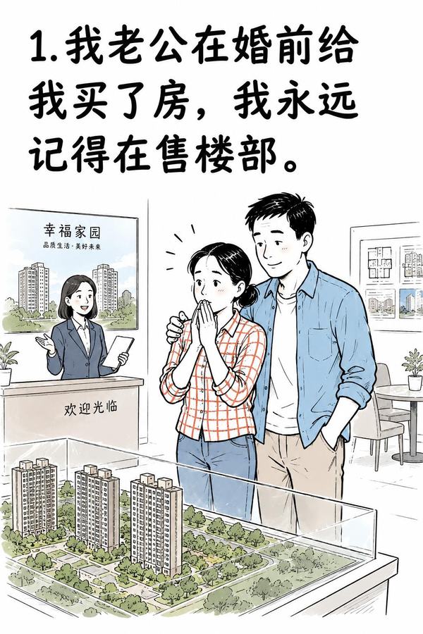 我和我老公在，婚前买了房 #婚前财产 #婚姻 #夫妻关系 第 1 张参考图