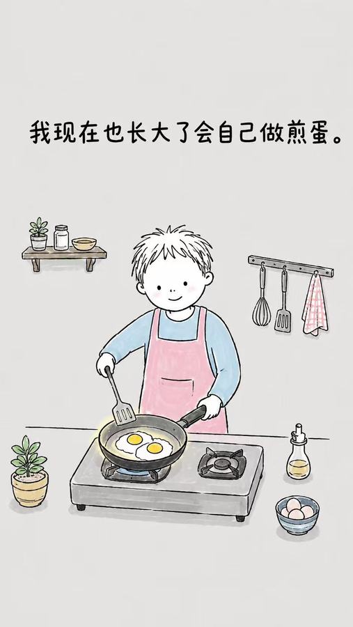 很小的事，很大的爱 #父母的爱 #童年 #画一个故事 #儿时回忆 第 3 张参考图