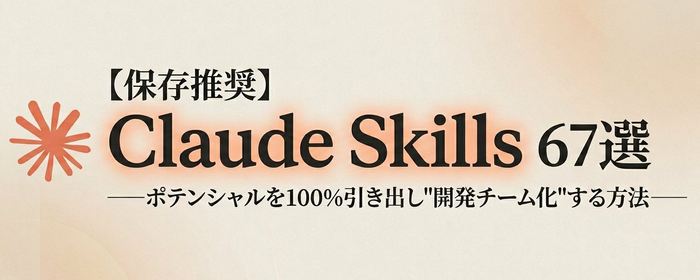 67 个必备 Claude 技能：释放 100% 潜力并构建你的 AI 开发团队 第 1 张参考图