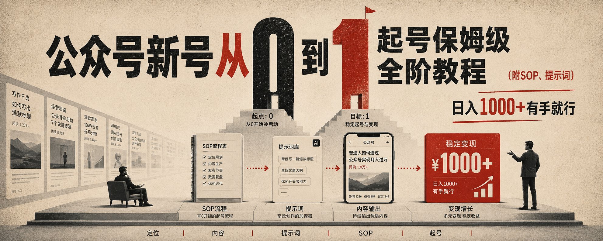 从 0 到 1 打造微信公众号全指南（含 SOP 与提示词） 第 1 张参考图