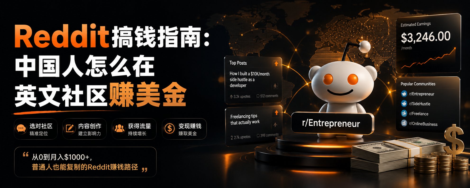 Reddit 赚钱指南：如何在英文社区赚取美元 第 1 张参考图