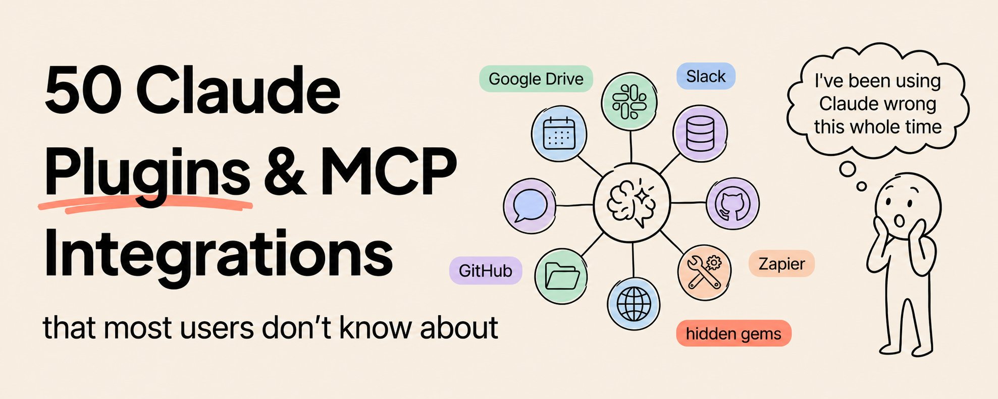 50 个大多数用户不知道的 Claude 插件与 MCP 集成 第 1 张参考图