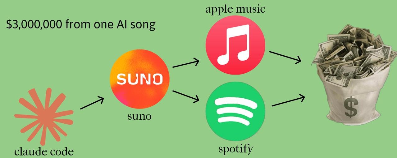 一位来自密西西比州的 31 岁女性用 Suno 创作了一首歌，并签下了 300 万美元的唱片合约。Claude 撰文 第 1 张参考图