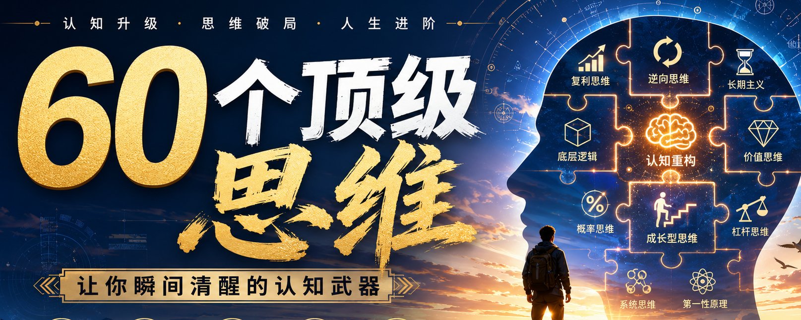 60 个顶级思维模型：人与人之间真正的差距是认知 第 1 张参考图